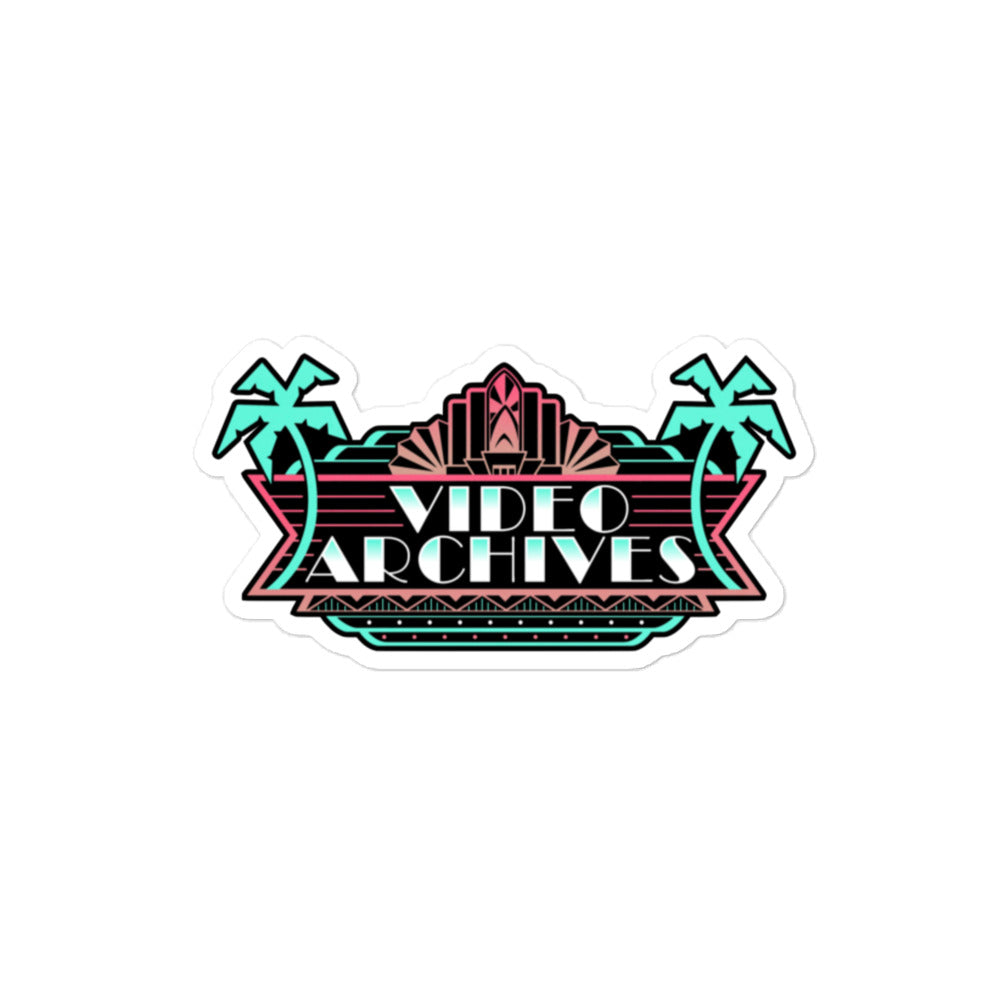Video Archives Color Kiss-Cut Sticker Available in Three Sizes