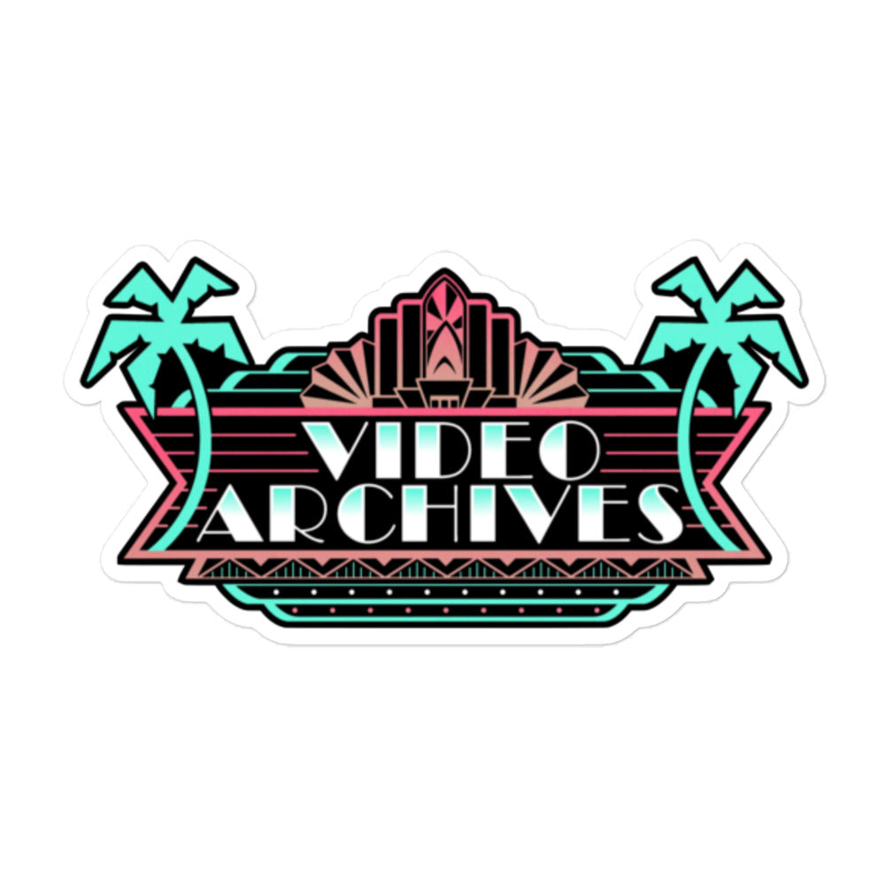 Video Archives Color Kiss-Cut Sticker Available in Three Sizes